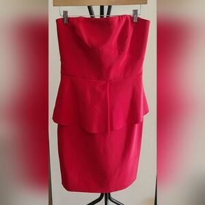 NWT Elizabeth and James "Laurel" strapless dress in cardinal (red). - Size 12